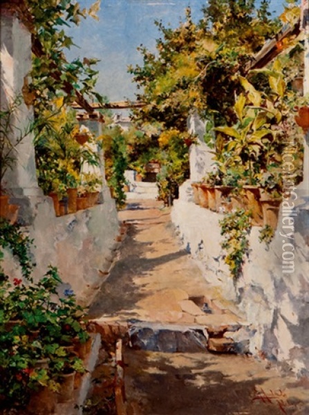 Terraza Cirragalera Oil Painting - Ricardo Arredondo Calmache