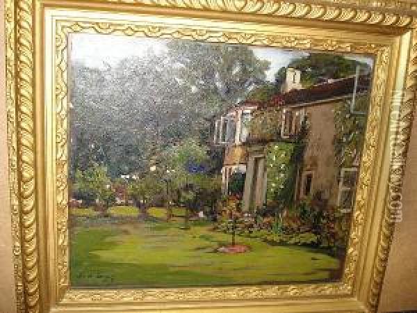 House And Gardens Oil Painting - Alexander Jamieson