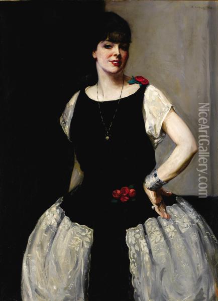Miss Irene Bordoni Oil Painting - Maurice, Morris Molarsky