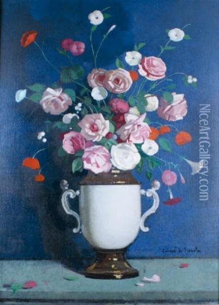 Grand Vase De Fleurs Oil Painting - Lucien Victor Guirand De Scevola