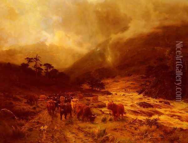 Glen Dochart, Perthshire Oil Painting - Louis Bosworth Hurt