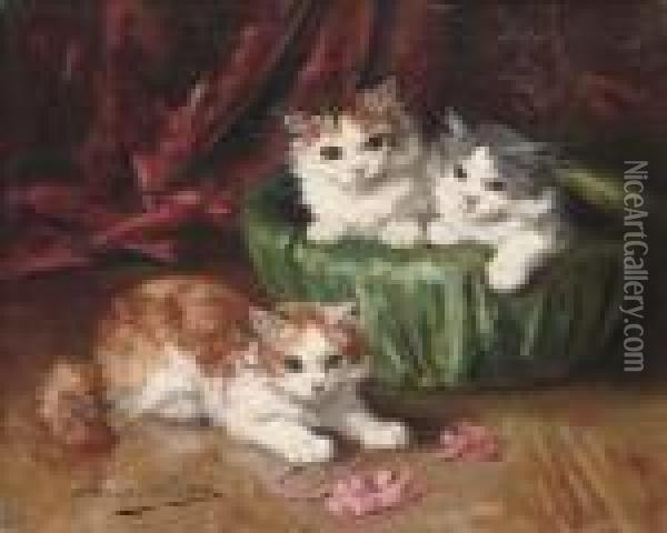 Playmates Oil Painting - Alphonse de Neuville