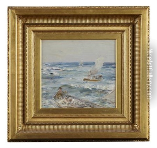 Return Of The Lobster Fishers Oil Painting - William McTaggart