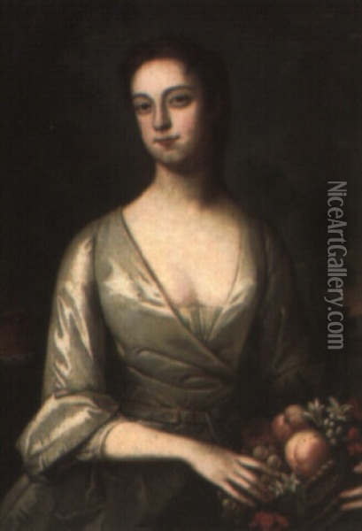 Portrait Of Anne Stringer, Lady Fitzwilliam Oil Painting - Maria Verelst