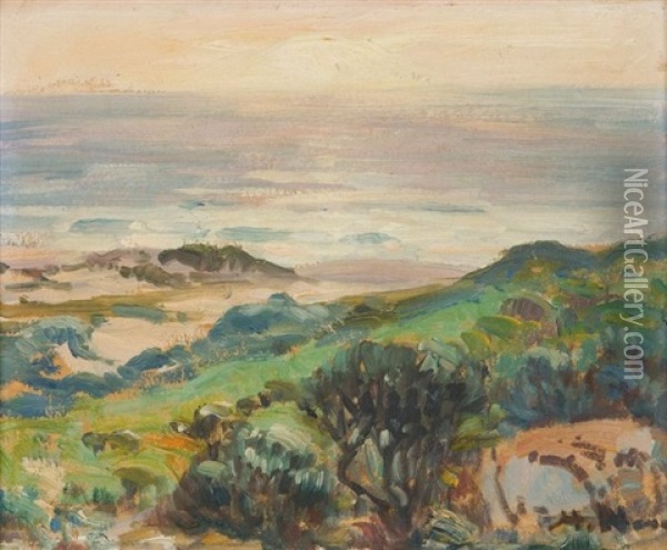 A View Of A Beach Oil Painting - Pieter Hugo Naude