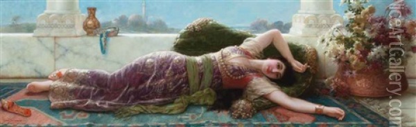 L'odalisque Oil Painting - Emile Eisman-Semenowsky