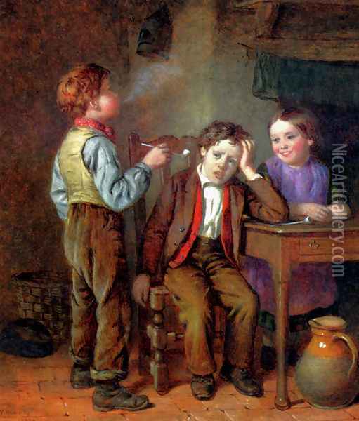 The First Pipe Oil Painting - William Hemsley