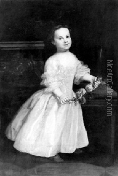 Portrait Of A Child Oil Painting - Bartholomew Dandridge