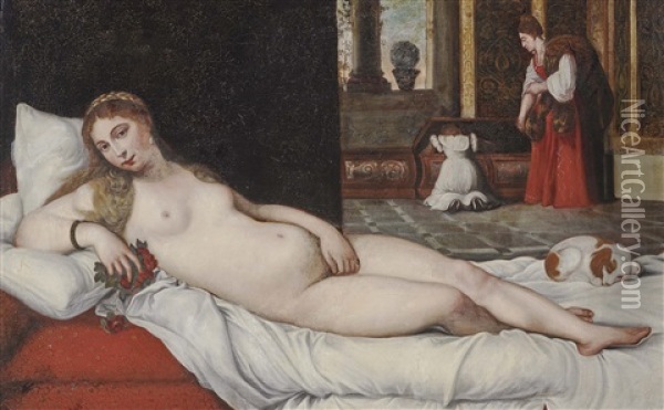 Venus Of Urbino Oil Painting -  Titian