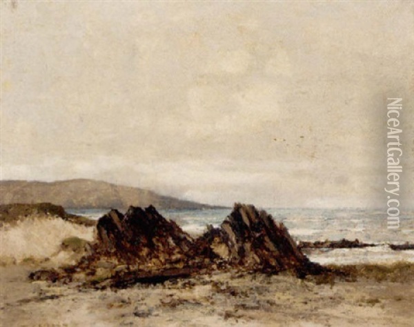 Rocks At Machrie, Islay Oil Painting - William Alfred Gibson