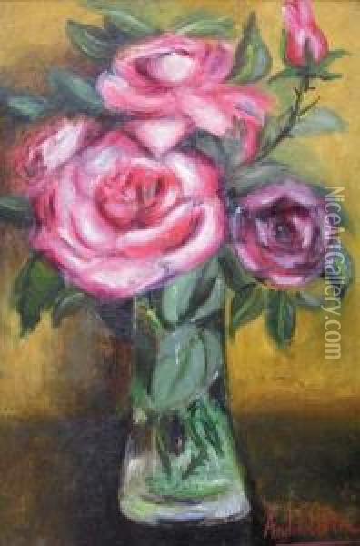 Bouquet De Roses Oil Painting - Andre Utter