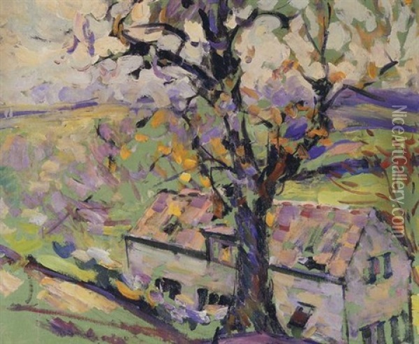 House Under The Tree Oil Painting - Joseph Raphael