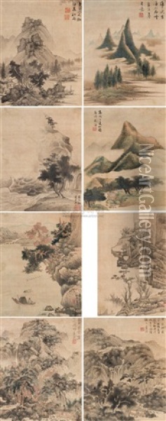 Landscape (imitation Of Previous Masters) (8 Works) Oil Painting -  Lan Ying