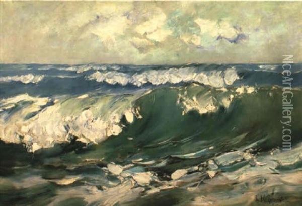 Heranrollende Wellen Oil Painting - Karl Hagemeister