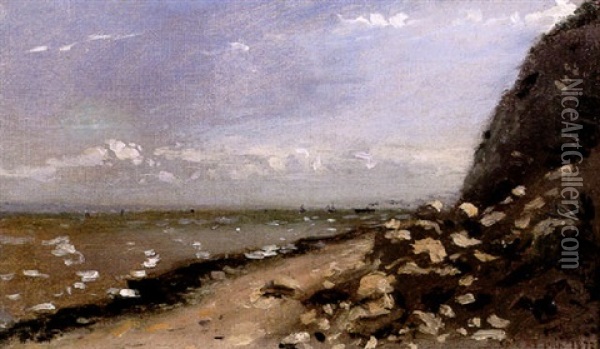 Bords De Mer Oil Painting - Adolphe Felix Cals
