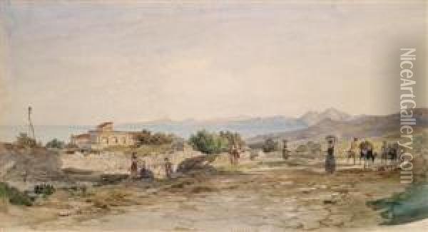 Coast Insouthern Italy Oil Painting - Thomas Ender