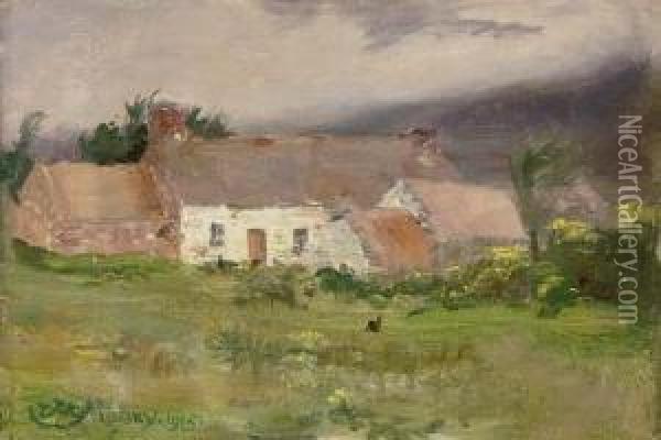 Bradley's Farmhouse, Co. Kerry Oil Painting - Edith Oenone Somerville