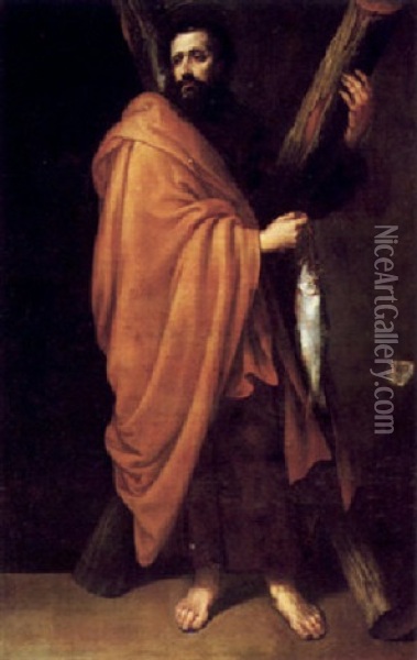 Saint Andrew Oil Painting - Sebastian de Llanos Valdes