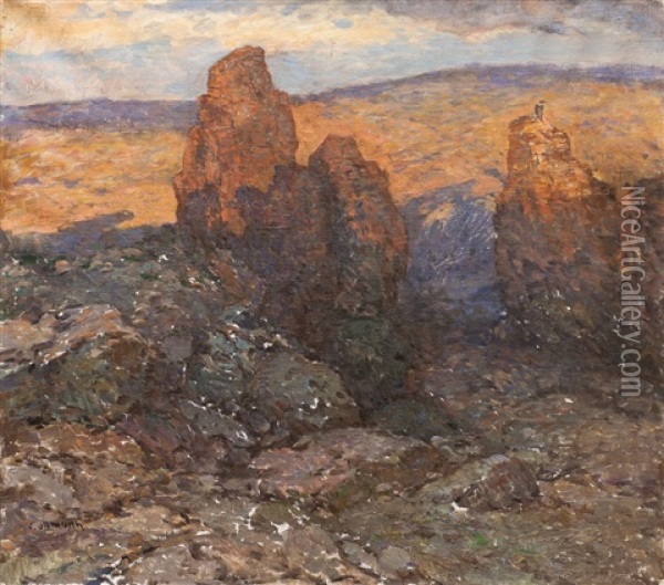 Ve Skalach (skaly) Oil Painting - Josef Ullmann