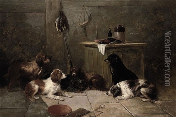 After The Shoot Oil Painting - Edward Armfield