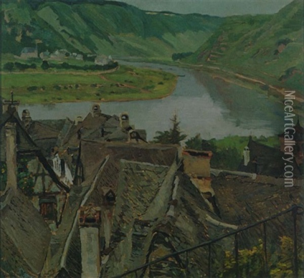 An Der Mosel Oil Painting - Paul Paeschke