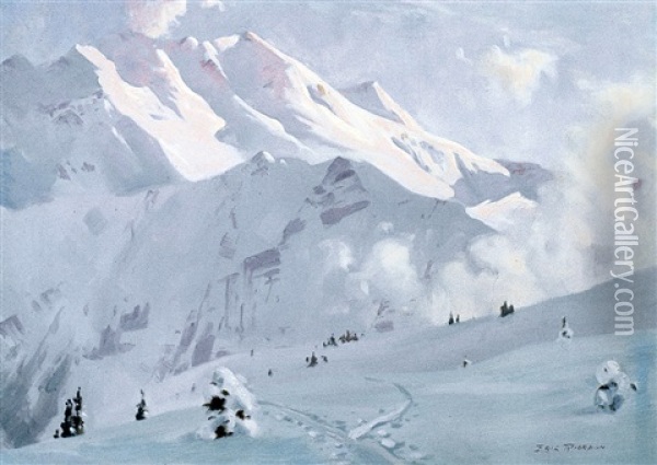 Winter Wonderland Oil Painting - Eric Riordon