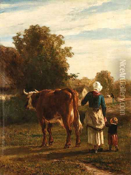 The walk to pasture Oil Painting - Constant Troyon