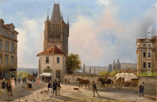 Veduta Di Praga Oil Painting - Guiseppe Canella