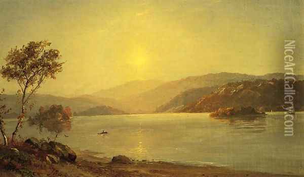 Autumn by the Lake I Oil Painting - Jasper Francis Cropsey