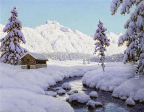 After The Snowfall Oil Painting - Ivan Fedorovich Choultse