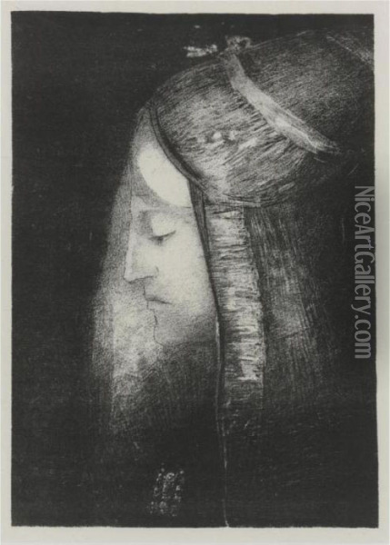 Profil De Lumiere (mellerio 61) Oil Painting - Odilon Redon