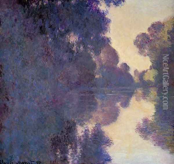 Morning On The Seine Clear Weather Oil Painting - Claude Oscar Monet