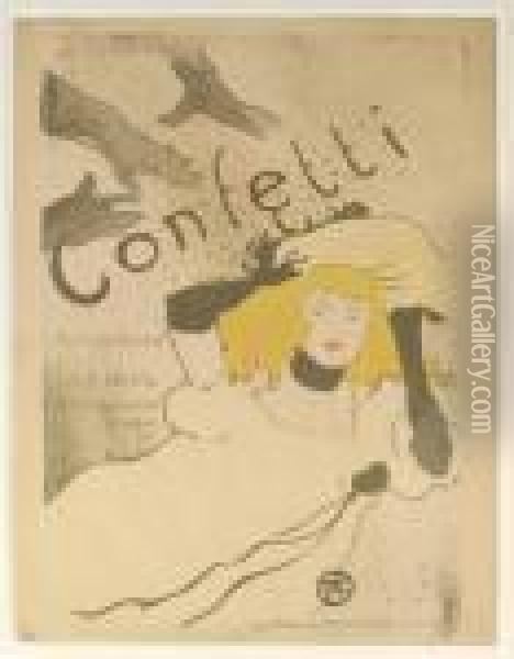 Confetti Oil Painting - Henri De Toulouse-Lautrec