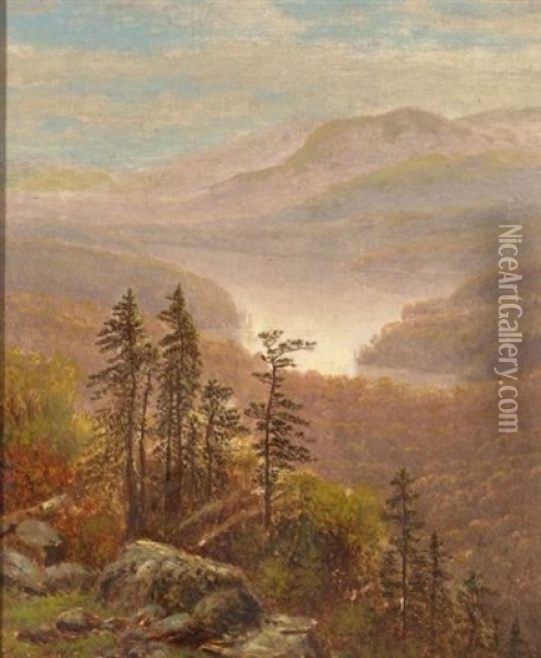 White Mountain View Oil Painting - John William Casilear