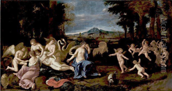 The Death Of Adonis Oil Painting - Giovanni Battista Bolognini