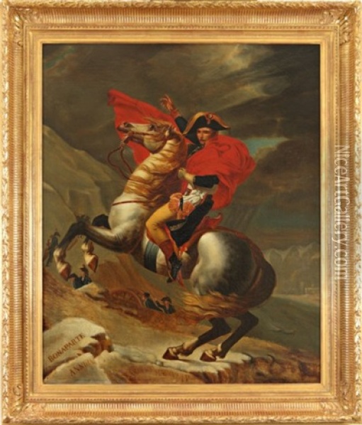 Bonaparte Franchissant Le Grand - Saint - Bernard Oil Painting - Jacques-Louis David