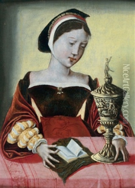 Maria Magdalena Mit Einem Buch Oil Painting -  Master of the Female Half Lengths