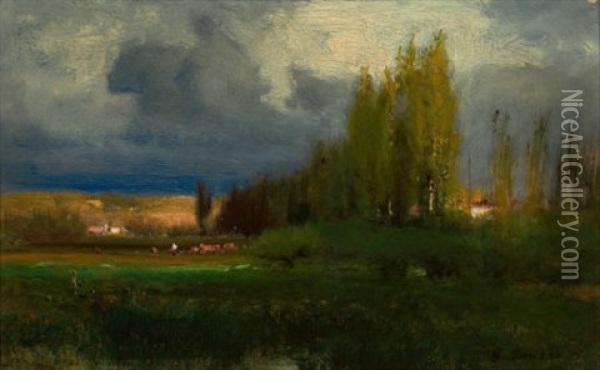 Landscape (study) Oil Painting - George Inness