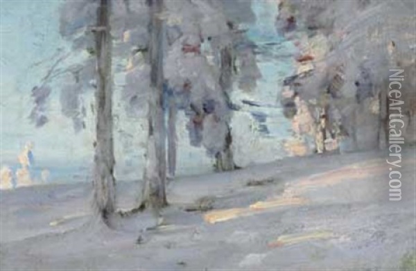 Heller Winterwald Oil Painting - Nelson Gray Kinsley