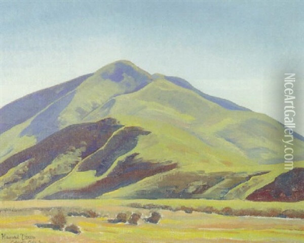 Caliente Hills Oil Painting - Maynard Dixon