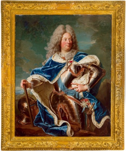 Bildnis Louis-antoine De Pardaillon De Gondrin, Herzog Von Antin (collab. W/workshop) Oil Painting - Hyacinthe Rigaud