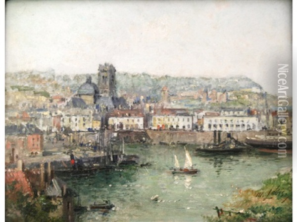 Le Port De Dieppe, France Oil Painting - Maurice Levis