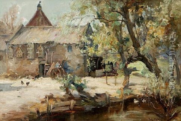 The Mill Pond Oil Painting - Joe Milne