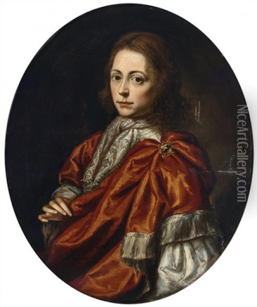 Portrait Of A Young Man Said To Be A Prince Of Saxony Oil Painting - Louis de Silvestre