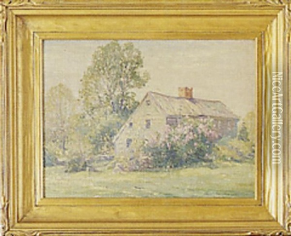 Landscape With Saltbox Oil Painting - William S. Robinson