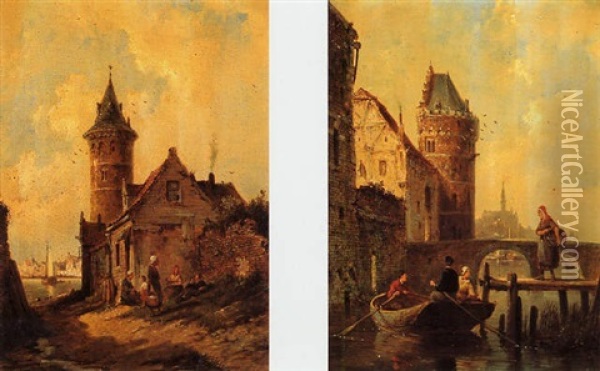 Haarlem, Holland Oil Painting - Pieter Cornelis Dommershuijzen