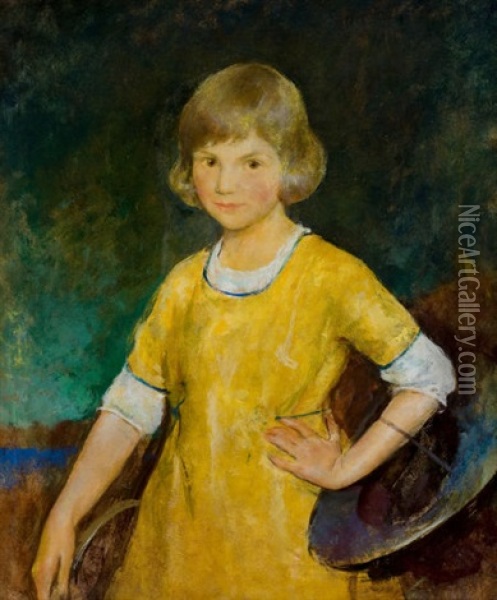 Portrait Of Joan Becker Oil Painting - Charles Webster Hawthorne