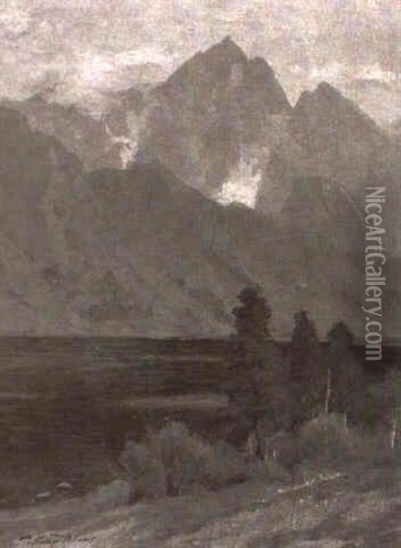 Afternoon On Convict Lake Oil Painting - Charles Partridge Adams