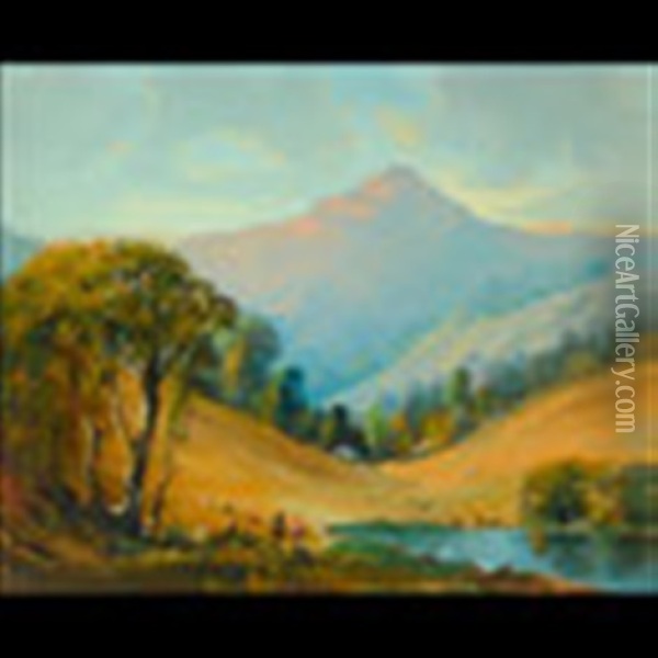 Untitled - California Golden Hills Oil Painting - Tilden Daken