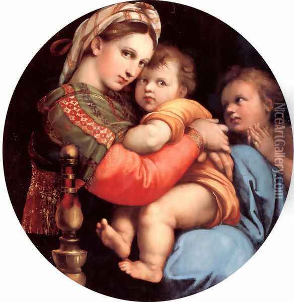 The Madonna Of The Chair Oil Painting - Raphael